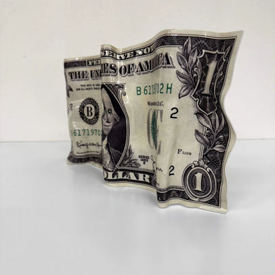 Sculpture froissée – Billet 1 Dollar George Washington