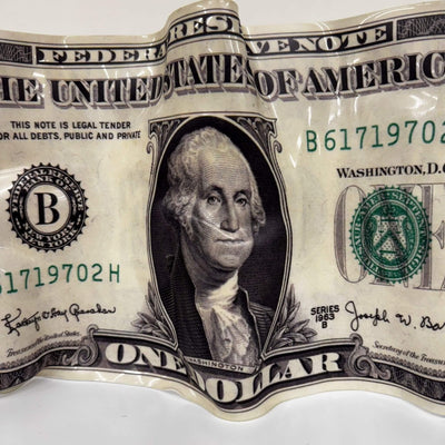 Sculpture froissée – Billet 1 Dollar George Washington
