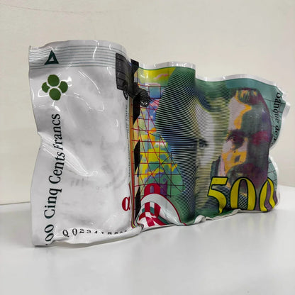 Tableau froissé – Billet 500 Francs Pierre et Marie Curie