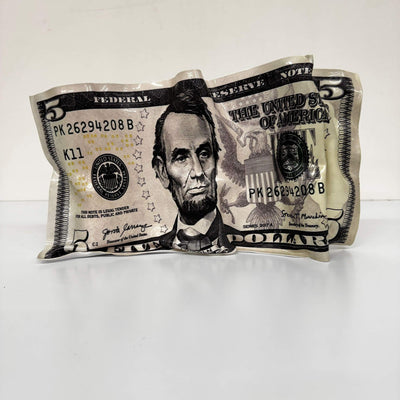 Sculpture froissée – Billet 5 Dollars Abraham Lincoln