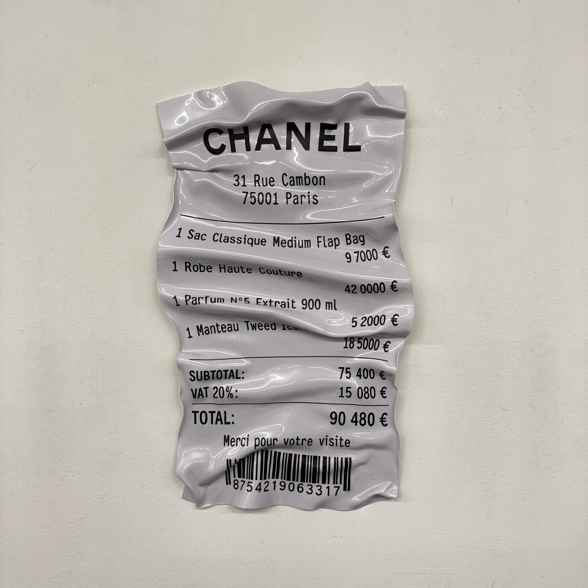 Tableau froissé – Chanel Paris