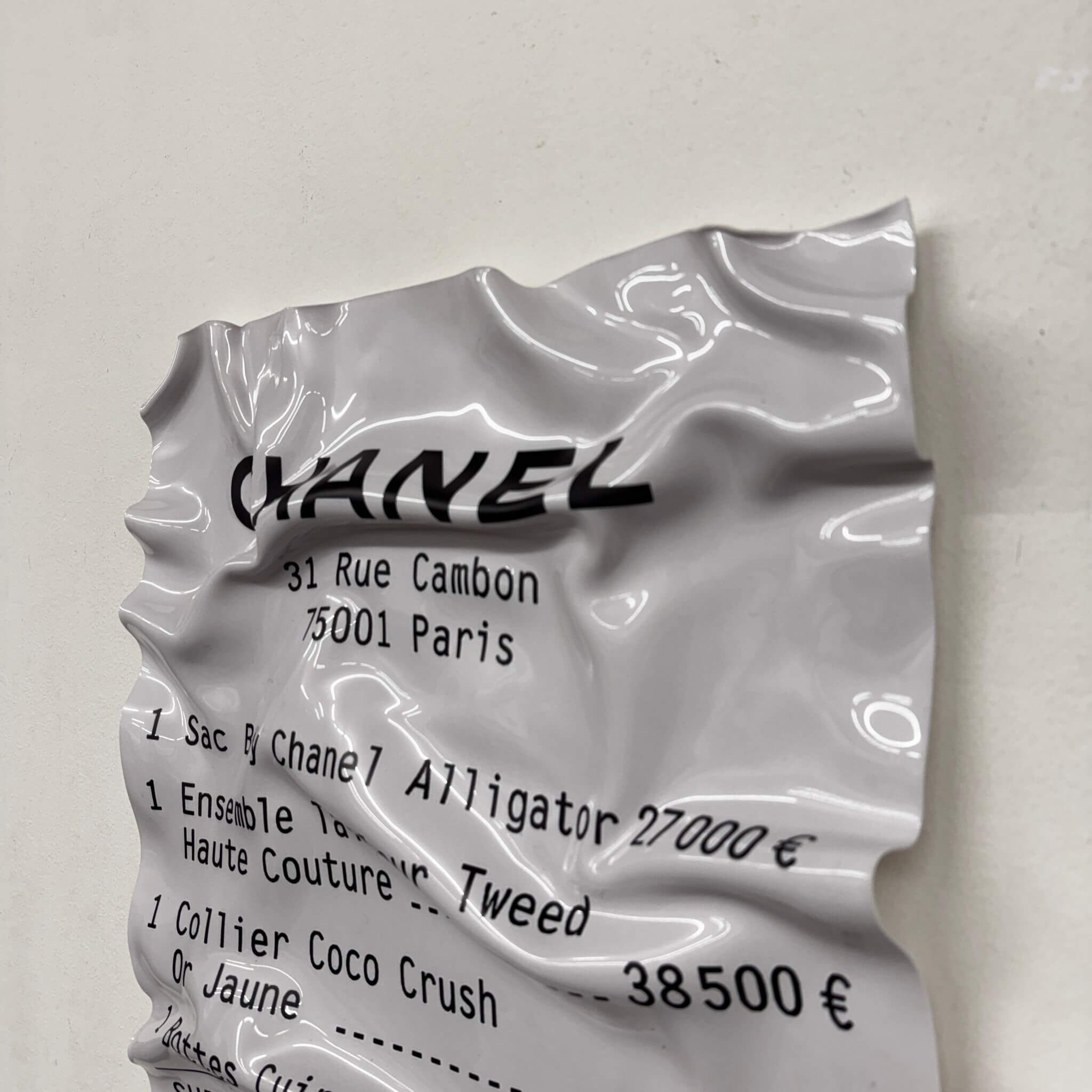 Tableau froissé – Chanel Rue Cambon