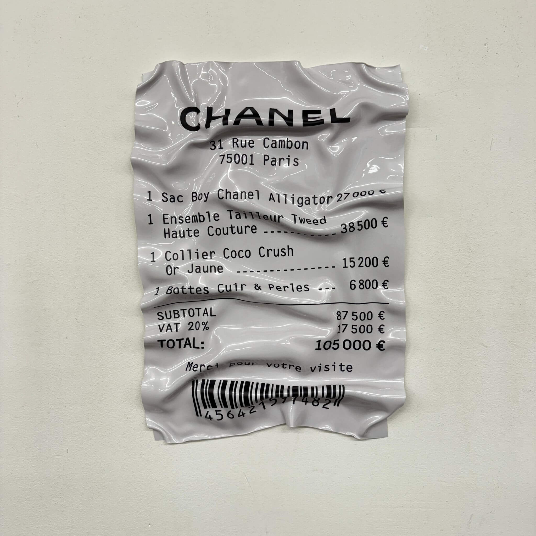 Tableau froissé – Chanel Rue Cambon