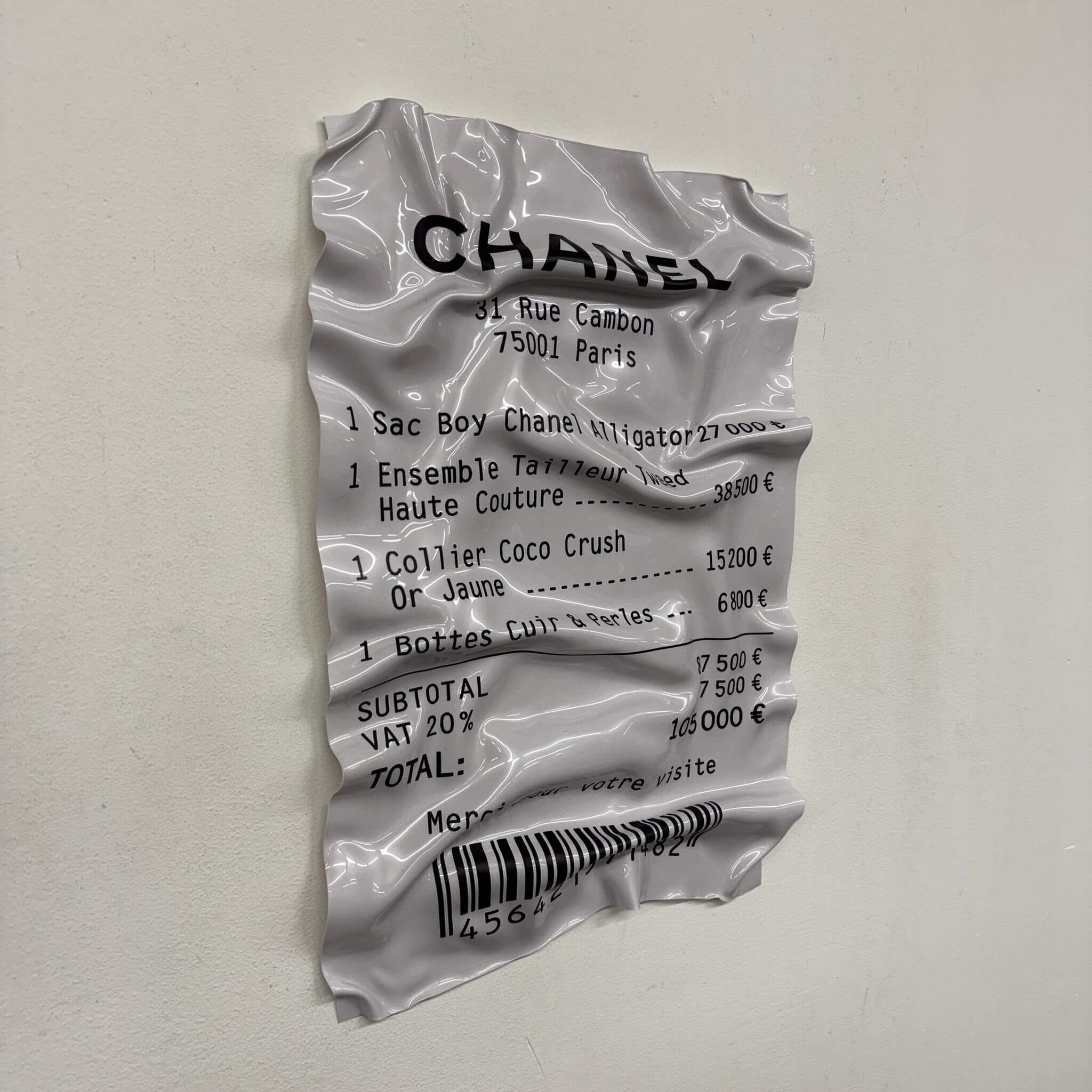 Tableau froissé – Chanel Rue Cambon