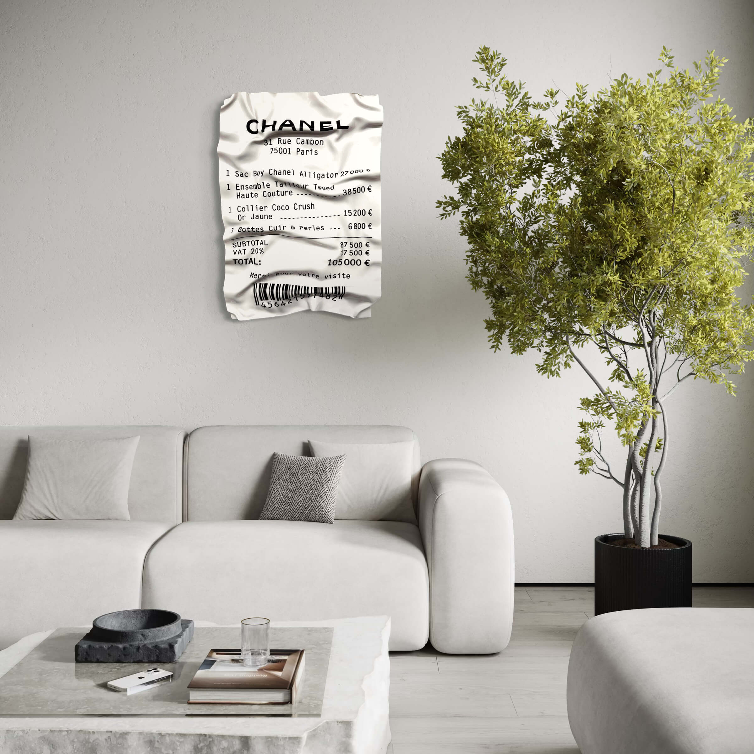 Tableau froissé – Chanel Rue Cambon