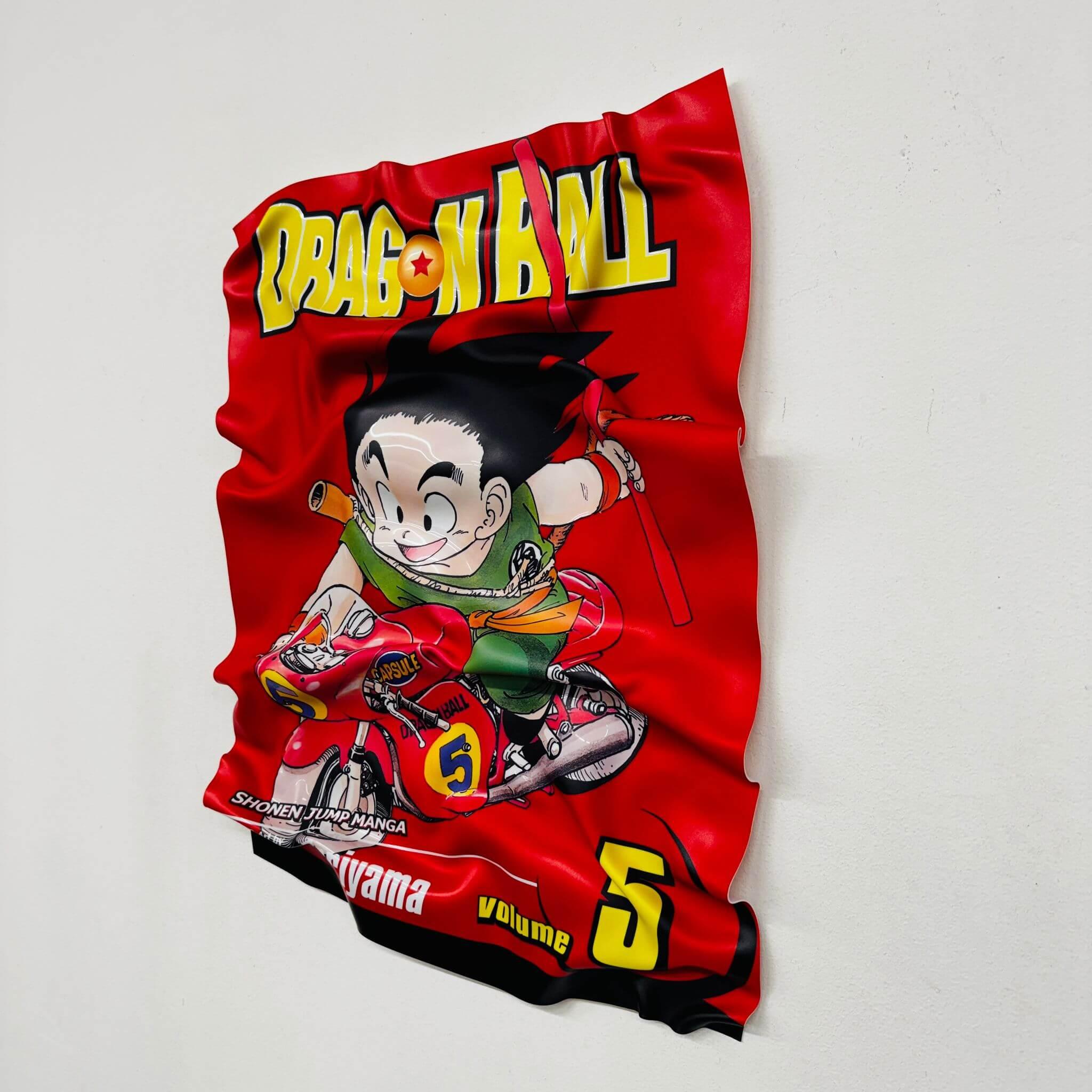 Tableau froissé – Dragon Ball "Goku sur Moto - Volume 5"