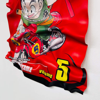 Tableau froissé – Dragon Ball "Goku sur Moto - Volume 5"