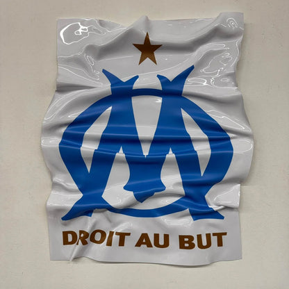 Tableau froissé – Écusson OM "Olympique de Marseille"