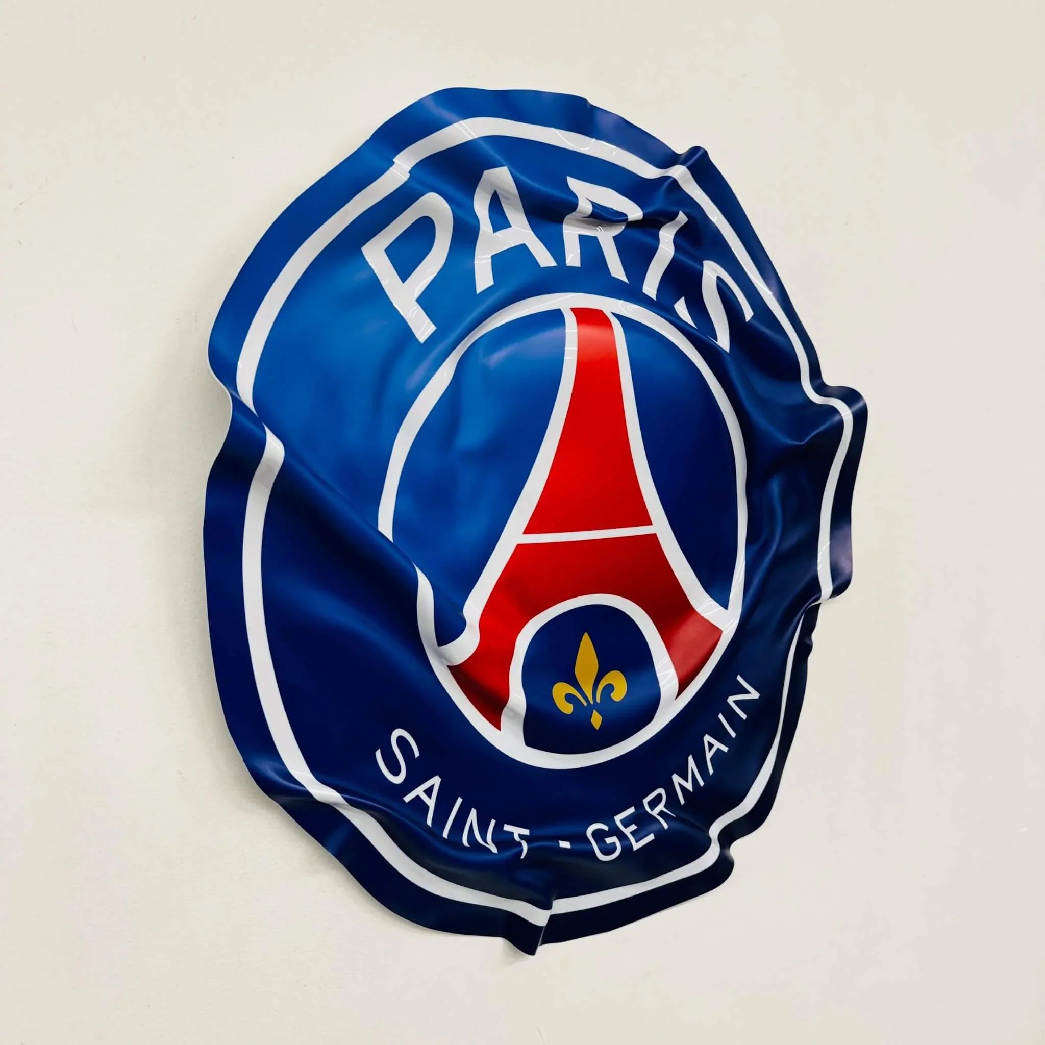 Tableau Déco Écusson PSG "Paris Saint-Germain" - Tableau froissé