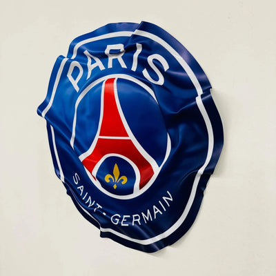 Tableau Déco Écusson PSG "Paris Saint-Germain" - Tableau froissé
