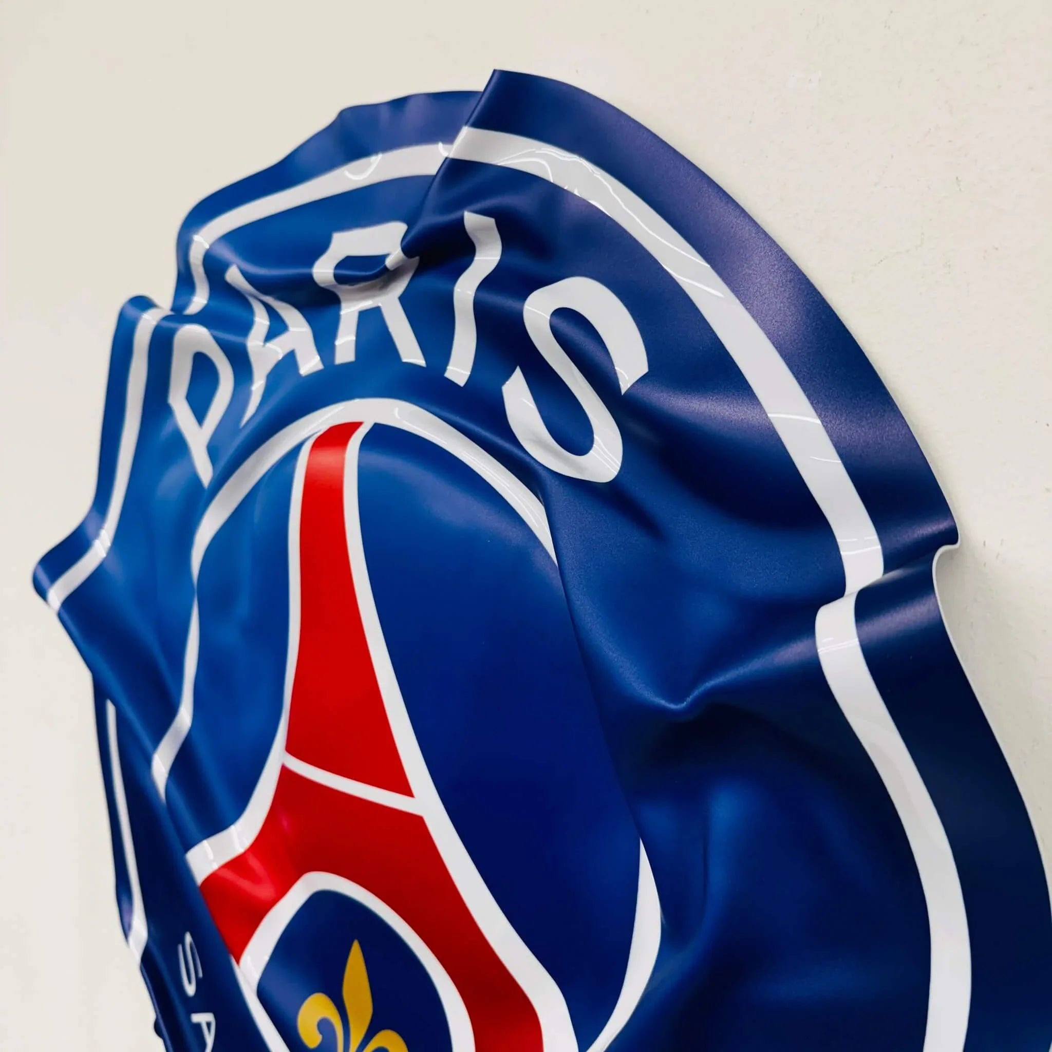 Tableau Déco Écusson PSG "Paris Saint-Germain" - Tableau froissé