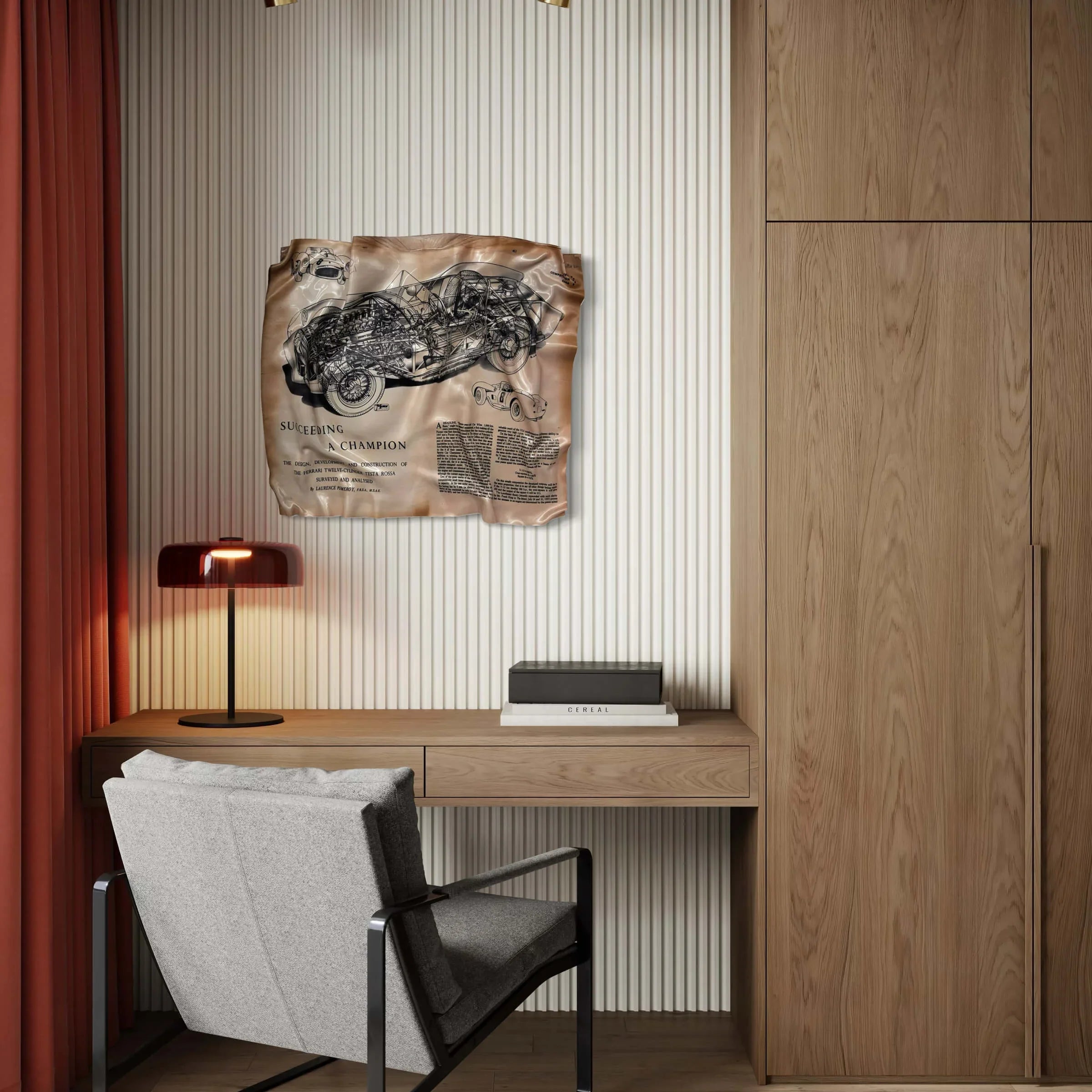 Tableau froissé – Ferrari Succeeding a Champion