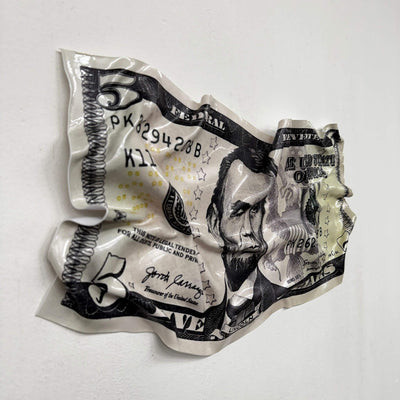 Tableau Déco Lincoln 5$ - Tableau froissé