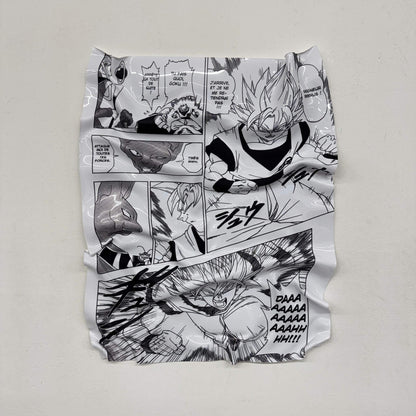 Tableau froissé – Dragon Ball "Goku vs Beerus"