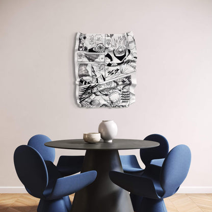 Tableau froissé – Dragon Ball "Goku vs Beerus"