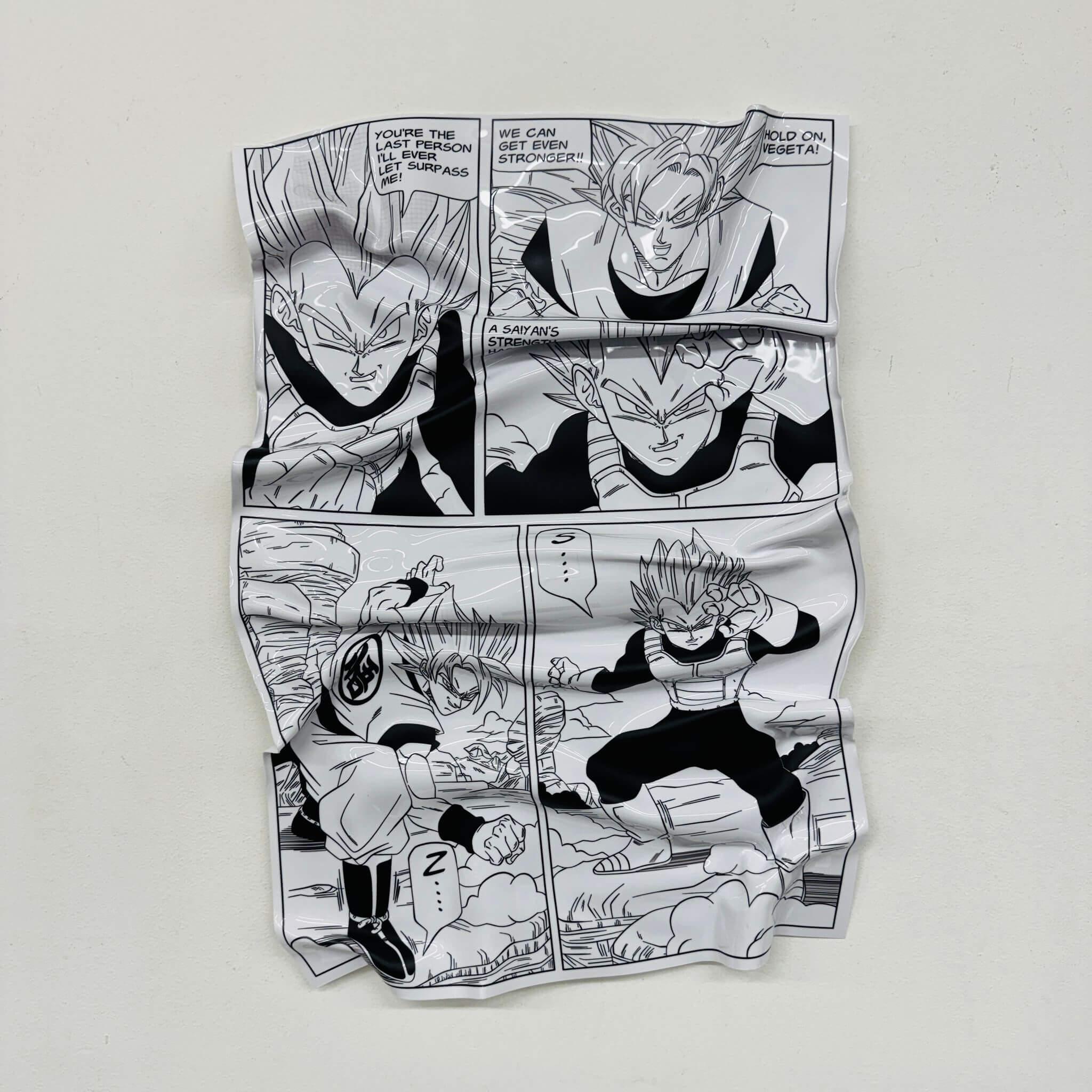 Tableau froissé – Manga Dragon Ball Z "Rivalité Sayen"