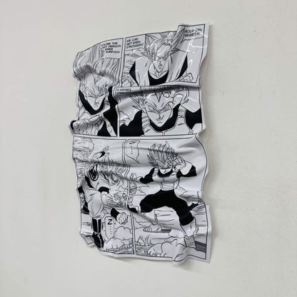 Tableau froissé – Manga Dragon Ball Z "Rivalité Sayen"