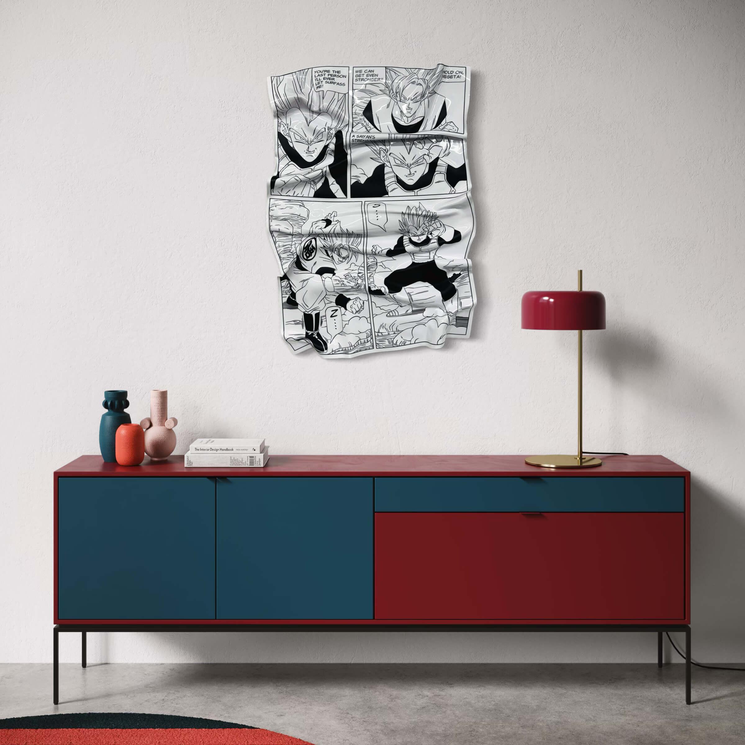 Tableau froissé – Manga Dragon Ball Z "Rivalité Sayen"