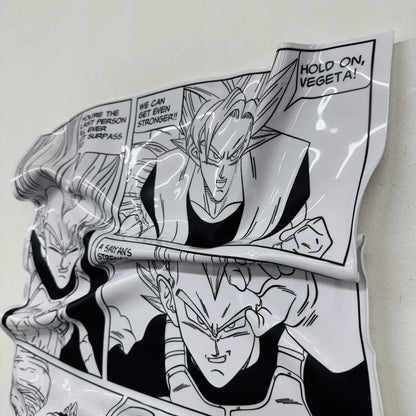 Tableau froissé – Manga Dragon Ball Z "Rivalité Sayen"