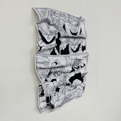 Tableau froissé – Manga Dragon Ball Z "Rivalité Sayen"