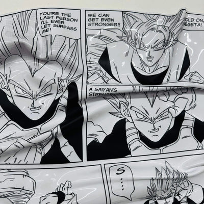 Tableau Déco Manga Dragon Ball Z "Rivalité Sayen" - Tableau froissé