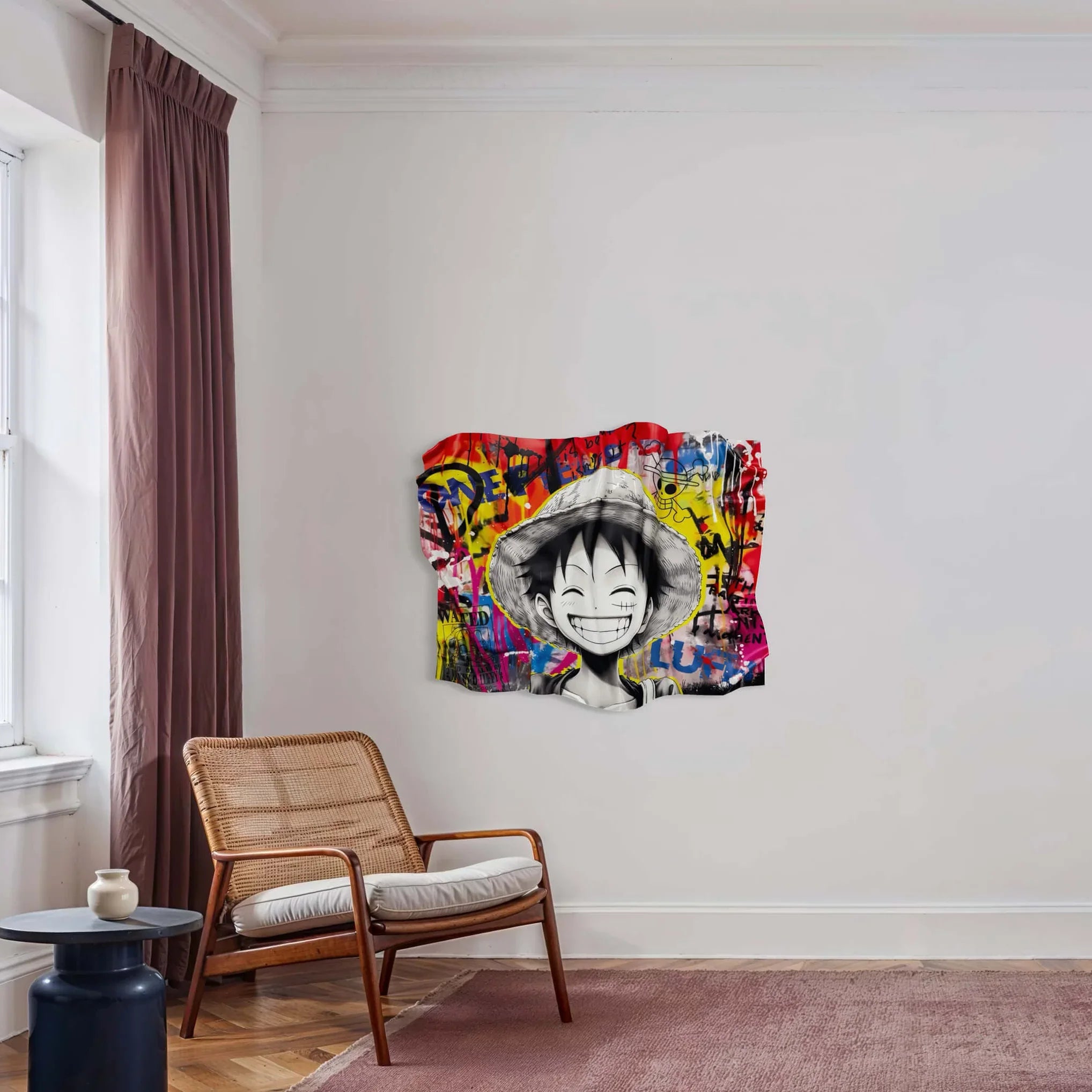 Tableau froissé - Luffy Smile - Pop Graffiti