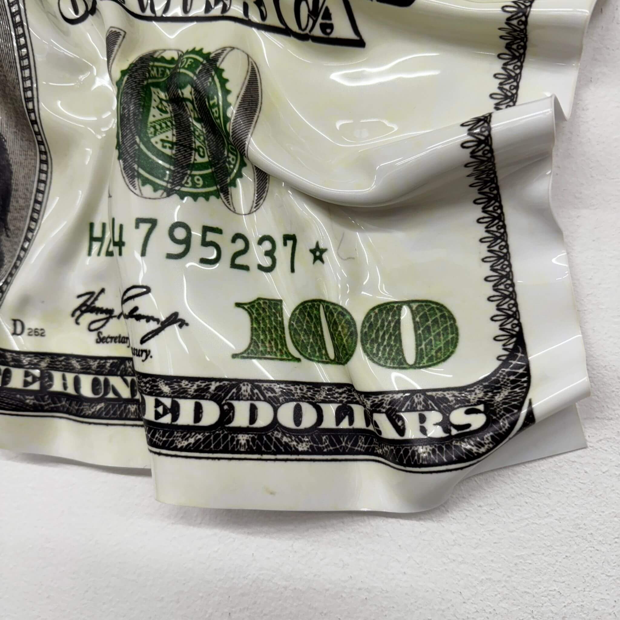 Quadro spiegazzato - Banconota da 5 Dollari