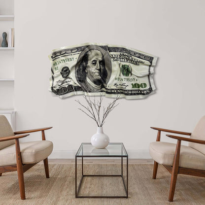 Quadro spiegazzato - Banconota da 5 Dollari