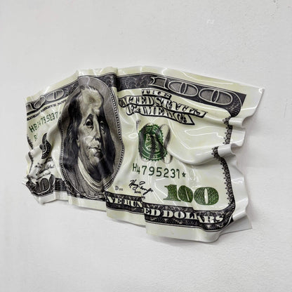 Quadro spiegazzato - Banconota da 5 Dollari