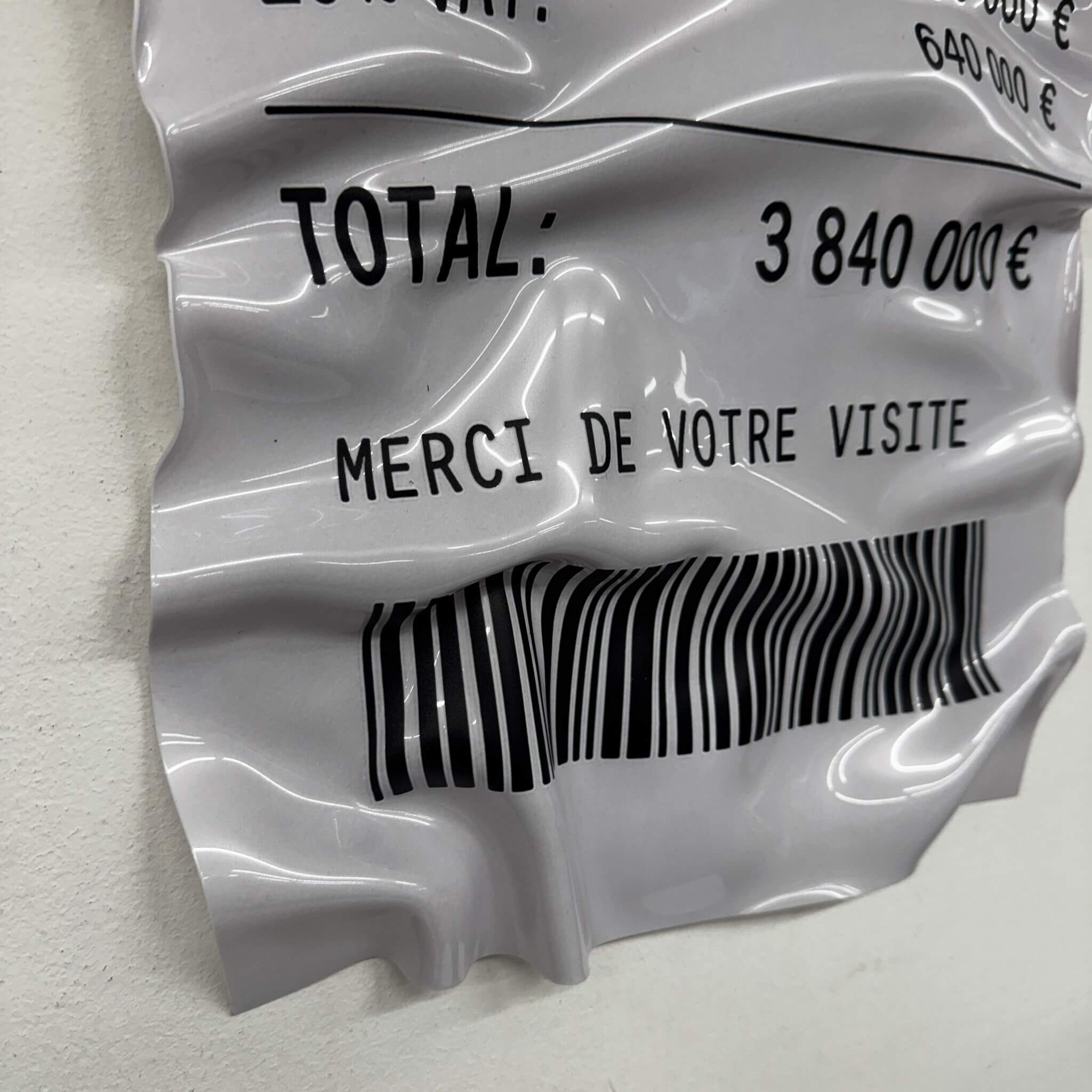 Tableau Déco Ticket "LaFerrari" - Tableau froissé