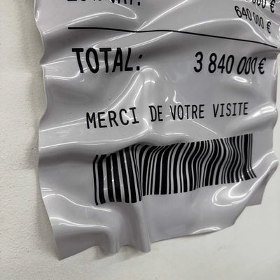 Tableau Déco Ticket "LaFerrari" - Tableau froissé
