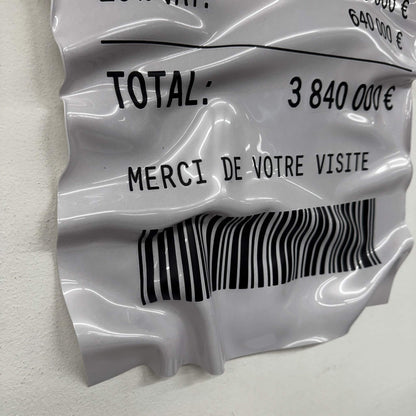 Tableau Déco Ticket "LaFerrari" - Tableau froissé