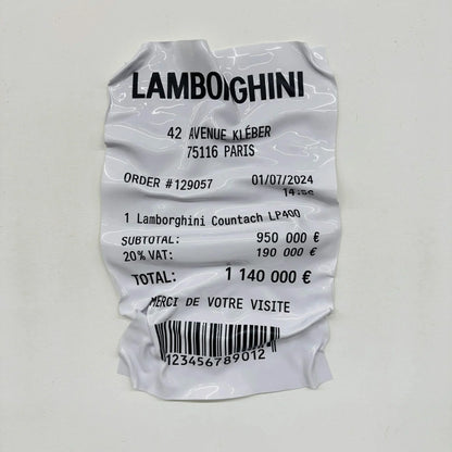 Tableau arrugado – Entrada "Lamborghini Countach LP400"