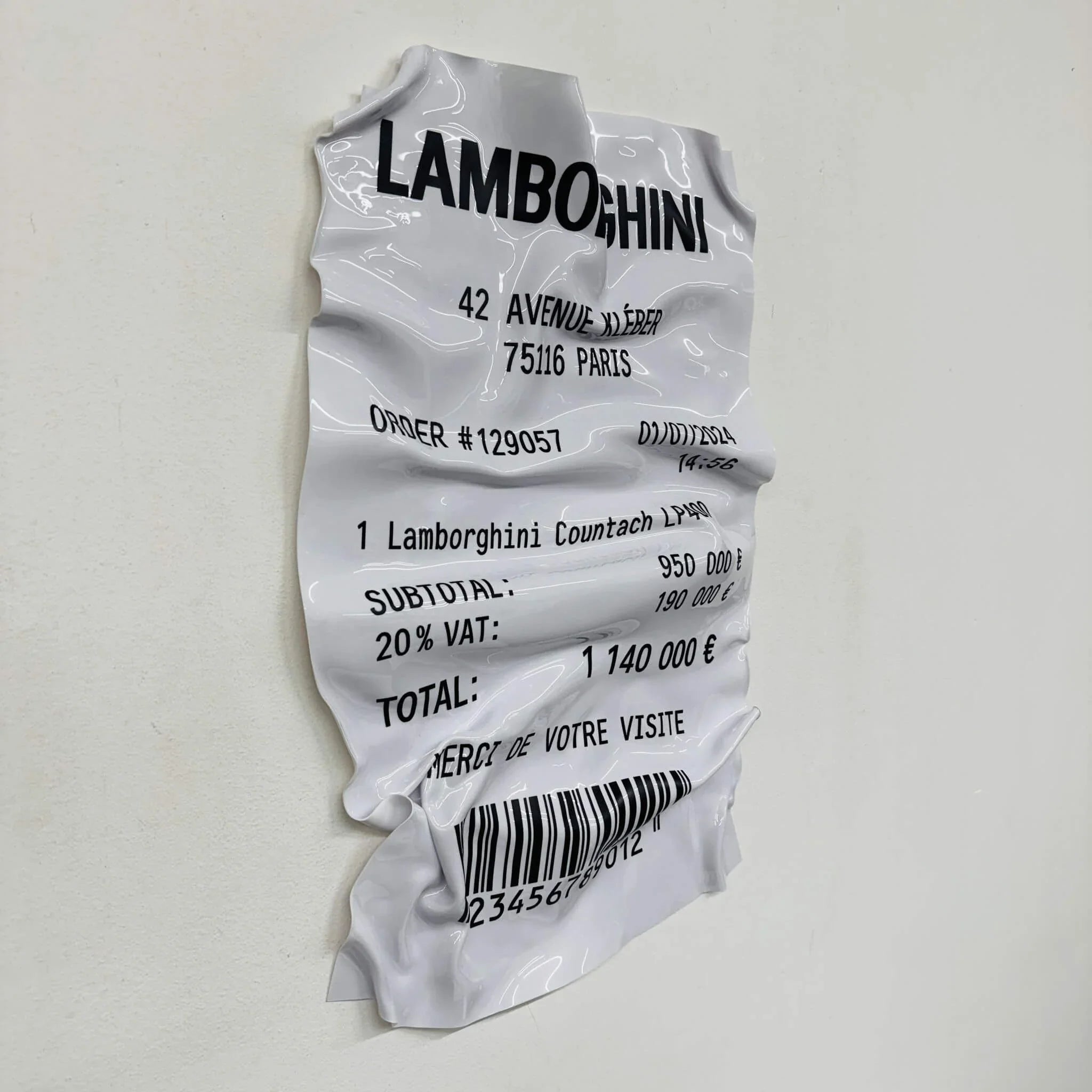 Tableau arrugado – Entrada "Lamborghini Countach LP400"