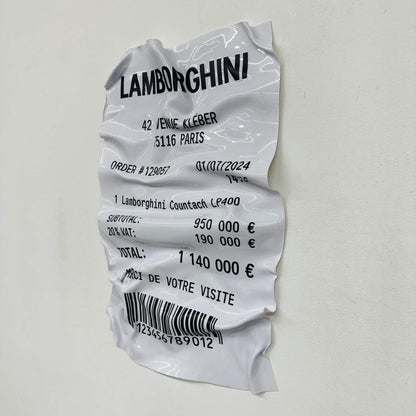 Tableau arrugado – Entrada "Lamborghini Countach LP400"