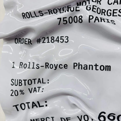 Tableau froissé – Ticket "Rolls-Royce Phantom"