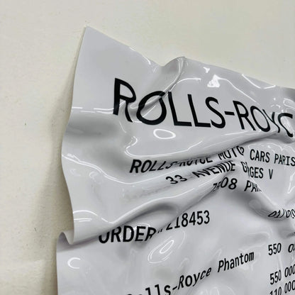 Tableau froissé – Ticket "Rolls-Royce Phantom"