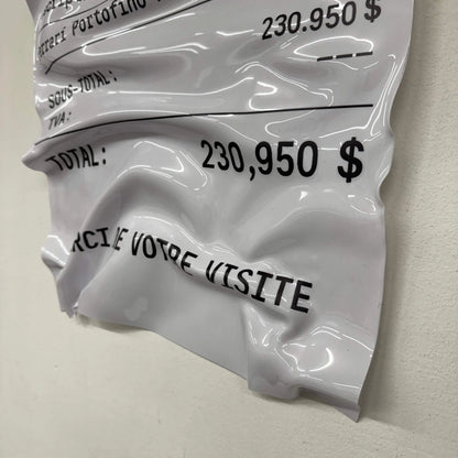 Tableau froissé – Ticket Ferrari Portofino M