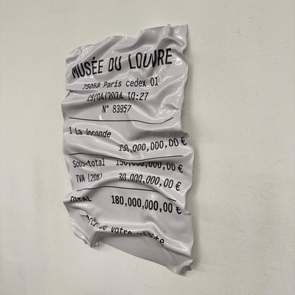 Tableau froissé – Ticket Musée du Louvre La Joconde