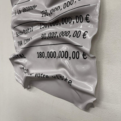 Tableau froissé – Ticket Musée du Louvre La Joconde