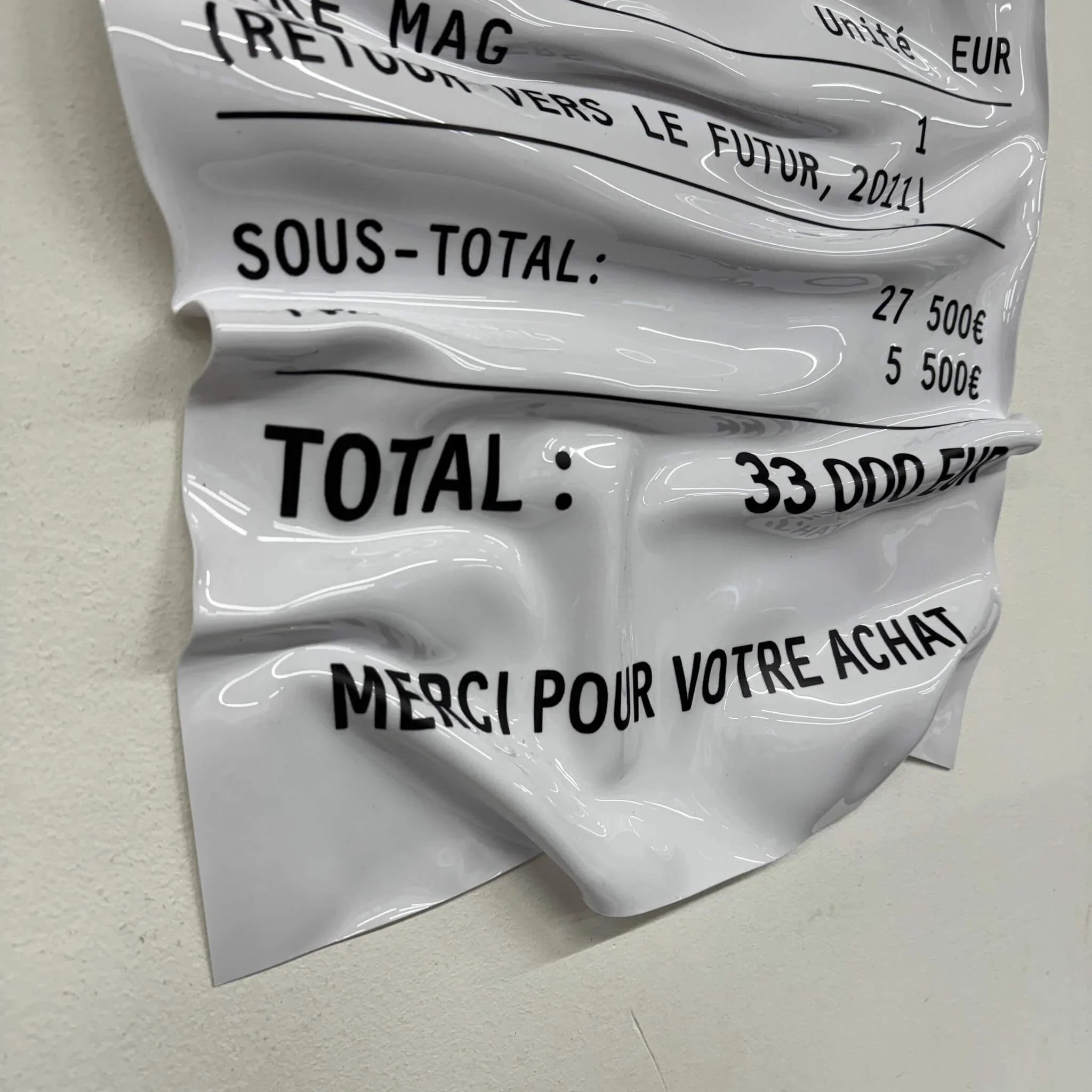 Tableau froissé – Ticket Nike Mag