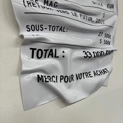 Tableau froissé – Ticket Nike Mag