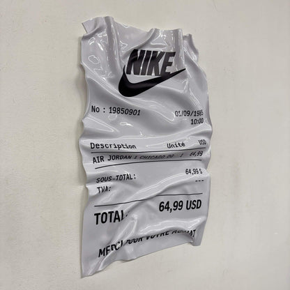 Tableau froissé – Ticket Nike Air Jordan 1 Chicago
