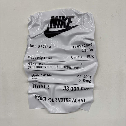 Tableau froissé – Ticket Nike Mag