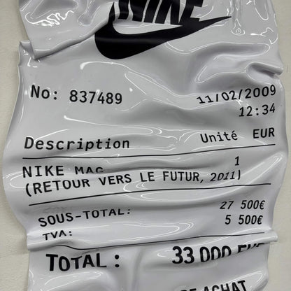 Tableau froissé – Ticket Nike Mag