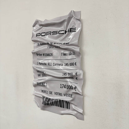 Tableau froissé – Ticket Porsche 911 Carrera