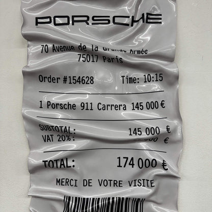 Tableau froissé – Ticket Porsche 911 Carrera