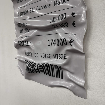 Tableau froissé – Ticket Porsche 911 Carrera