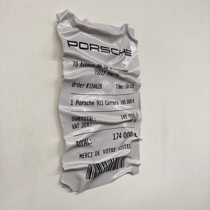 Tableau froissé – Ticket Porsche 911 Carrera