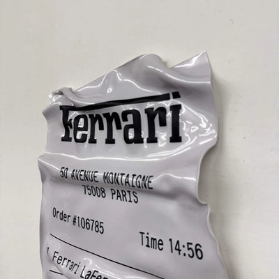 Tableau Déco Ticket "LaFerrari" - Tableau froissé